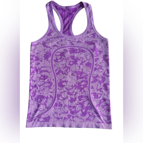 Lululemon Swiftly Tech Racerback Heathered Tender Violet Sz 6 - Picture 2 of 8